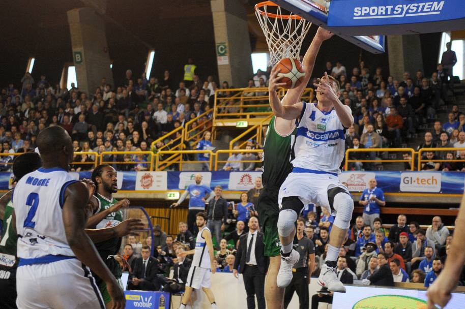 Basket. Germani Basket Brescia-Sidigas Avellino a Montichiari. (Lapresse)